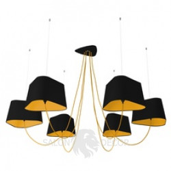 Потолочный светильник Designheure NUAGE-6-Noir-Jaune Потолочный светильник Designheure NUAGE-6-Noir-Jaune