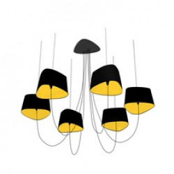 Потолочный светильник Designheure PETIT-NUAGE-6-Noir-Jaune Потолочный светильник Designheure PETIT-NUAGE-6-Noir-Jaune